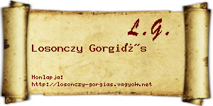 Losonczy Gorgiás névjegykártya